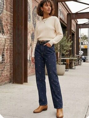 BDG High Waist Cowboy Horseshoe Darkwash Denim Jeans